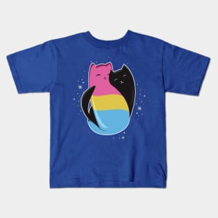 Pansexual Cat LGBT Pride Flag Kids T-Shirt